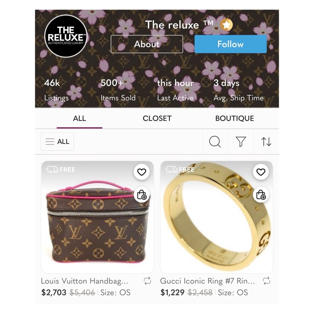 Louis Vuitton Brown Monogram Bag with Pink Floral Accents